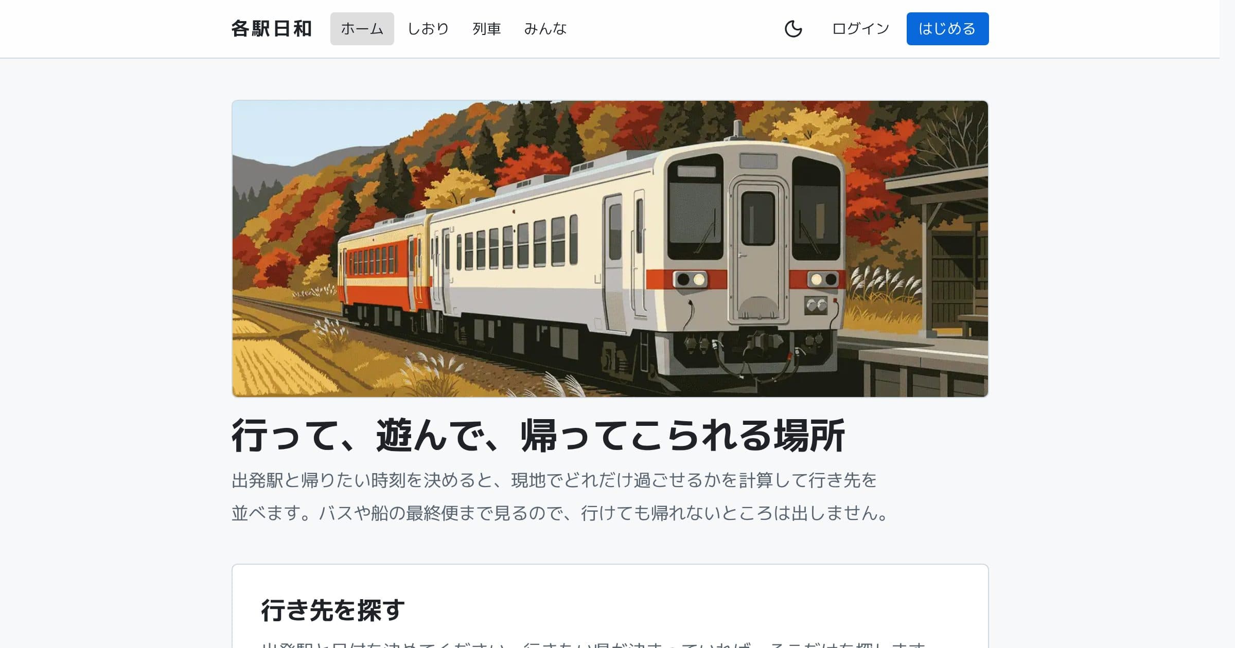各駅日和の画面